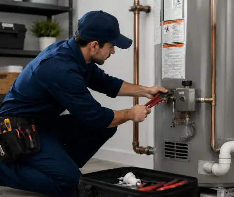 Flow Right plumber fitting a valve on a job