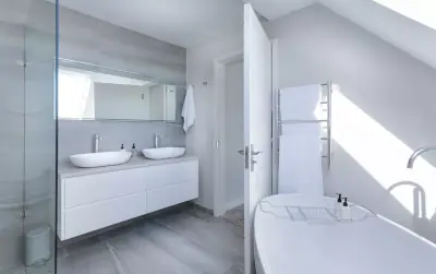 Finished bathroom rough-in